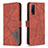 Leather Case Stands Flip Cover Holder B08F for Vivo Y20a Orange