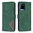 Leather Case Stands Flip Cover Holder B08F for Vivo Y21a Green