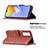 Leather Case Stands Flip Cover Holder B08F for Vivo Y31 (2021)