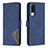 Leather Case Stands Flip Cover Holder B08F for Vivo Y31 (2021) Blue