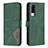 Leather Case Stands Flip Cover Holder B08F for Vivo Y31 (2021) Green