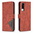 Leather Case Stands Flip Cover Holder B08F for Vivo Y31 (2021) Orange