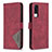 Leather Case Stands Flip Cover Holder B08F for Vivo Y31 (2021) Red