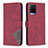 Leather Case Stands Flip Cover Holder B08F for Vivo Y32 4G Red