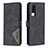 Leather Case Stands Flip Cover Holder B08F for Vivo Y51 (2021) Black