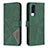 Leather Case Stands Flip Cover Holder B08F for Vivo Y51A Green