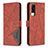 Leather Case Stands Flip Cover Holder B08F for Vivo Y53s NFC Orange