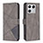 Leather Case Stands Flip Cover Holder B08F for Xiaomi Mi 13 5G Gray