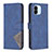 Leather Case Stands Flip Cover Holder B08F for Xiaomi Poco C51 Blue