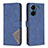 Leather Case Stands Flip Cover Holder B08F for Xiaomi Poco C65 Blue