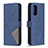 Leather Case Stands Flip Cover Holder B08F for Xiaomi Poco M3 Blue