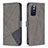 Leather Case Stands Flip Cover Holder B08F for Xiaomi Poco M4 Pro 5G Gray