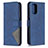 Leather Case Stands Flip Cover Holder B08F for Xiaomi Poco M5S Blue