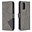 Leather Case Stands Flip Cover Holder B08F for Xiaomi Poco M5S Gray