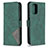 Leather Case Stands Flip Cover Holder B08F for Xiaomi Poco M5S Green