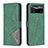 Leather Case Stands Flip Cover Holder B08F for Xiaomi Poco X4 Pro 5G Green