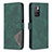 Leather Case Stands Flip Cover Holder B08F for Xiaomi Redmi 10 4G Green