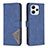 Leather Case Stands Flip Cover Holder B08F for Xiaomi Redmi 12 4G Blue