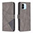 Leather Case Stands Flip Cover Holder B08F for Xiaomi Redmi A2 Gray