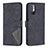 Leather Case Stands Flip Cover Holder B08F for Xiaomi Redmi Note 10 5G Black