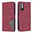 Leather Case Stands Flip Cover Holder B08F for Xiaomi Redmi Note 10 5G Red