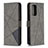 Leather Case Stands Flip Cover Holder B08F for Xiaomi Redmi Note 10 Pro 4G Gray