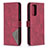 Leather Case Stands Flip Cover Holder B08F for Xiaomi Redmi Note 10 Pro 4G Red