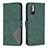 Leather Case Stands Flip Cover Holder B08F for Xiaomi Redmi Note 10T 5G Green
