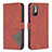 Leather Case Stands Flip Cover Holder B08F for Xiaomi Redmi Note 10T 5G Orange