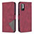 Leather Case Stands Flip Cover Holder B08F for Xiaomi Redmi Note 10T 5G Red