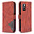 Leather Case Stands Flip Cover Holder B08F for Xiaomi Redmi Note 11 4G (2021) Orange