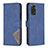 Leather Case Stands Flip Cover Holder B08F for Xiaomi Redmi Note 11 4G (2022) Blue