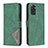 Leather Case Stands Flip Cover Holder B08F for Xiaomi Redmi Note 11 4G (2022) Green