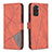 Leather Case Stands Flip Cover Holder B08F for Xiaomi Redmi Note 11 4G (2022) Orange