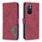 Leather Case Stands Flip Cover Holder B08F for Xiaomi Redmi Note 11 5G Red