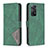 Leather Case Stands Flip Cover Holder B08F for Xiaomi Redmi Note 11 Pro 4G Green