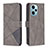 Leather Case Stands Flip Cover Holder B08F for Xiaomi Redmi Note 12 Turbo 5G Gray