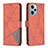 Leather Case Stands Flip Cover Holder B08F for Xiaomi Redmi Note 12 Turbo 5G Orange