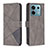 Leather Case Stands Flip Cover Holder B08F for Xiaomi Redmi Note 13 Pro 5G Gray