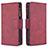 Leather Case Stands Flip Cover Holder B09F for Samsung Galaxy A31 Red