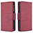 Leather Case Stands Flip Cover Holder B09F for Samsung Galaxy A42 5G Red