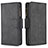 Leather Case Stands Flip Cover Holder B09F for Samsung Galaxy M10 Black