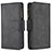 Leather Case Stands Flip Cover Holder B09F for Samsung Galaxy M80S Black