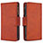 Leather Case Stands Flip Cover Holder B09F for Samsung Galaxy M80S Brown