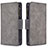 Leather Case Stands Flip Cover Holder B09F for Samsung Galaxy M80S Gray