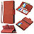 Leather Case Stands Flip Cover Holder B09F for Samsung Galaxy Note 10 Lite