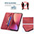 Leather Case Stands Flip Cover Holder B09F for Xiaomi Mi 12S 5G