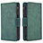 Leather Case Stands Flip Cover Holder B09F for Xiaomi Poco X3 NFC Green