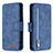 Leather Case Stands Flip Cover Holder B10F for Samsung Galaxy A10 Blue