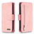 Leather Case Stands Flip Cover Holder B10F for Samsung Galaxy A10 Pink